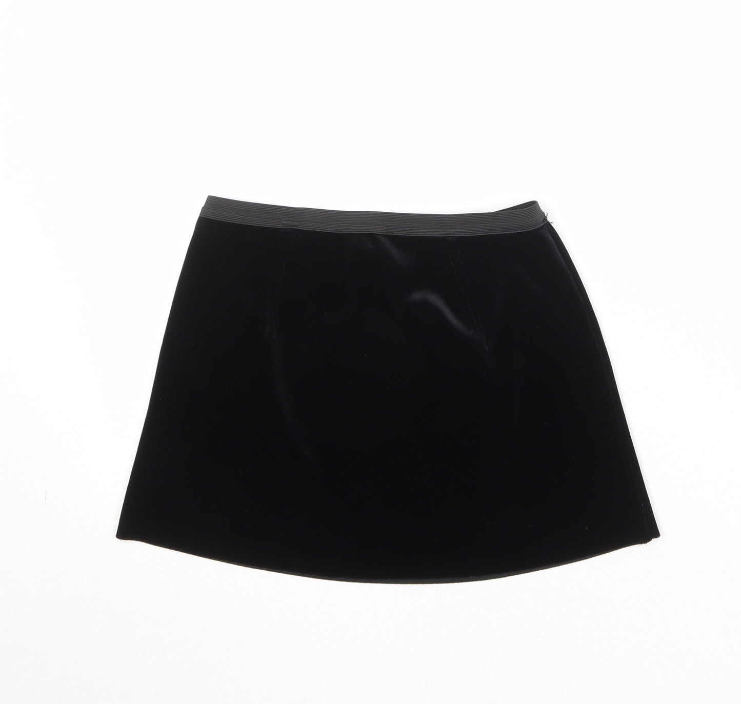 Topshop Womens Black Polyester Mini Skirt Size 8