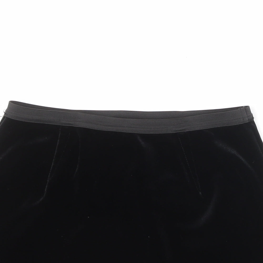 Topshop Womens Black Polyester Mini Skirt Size 8