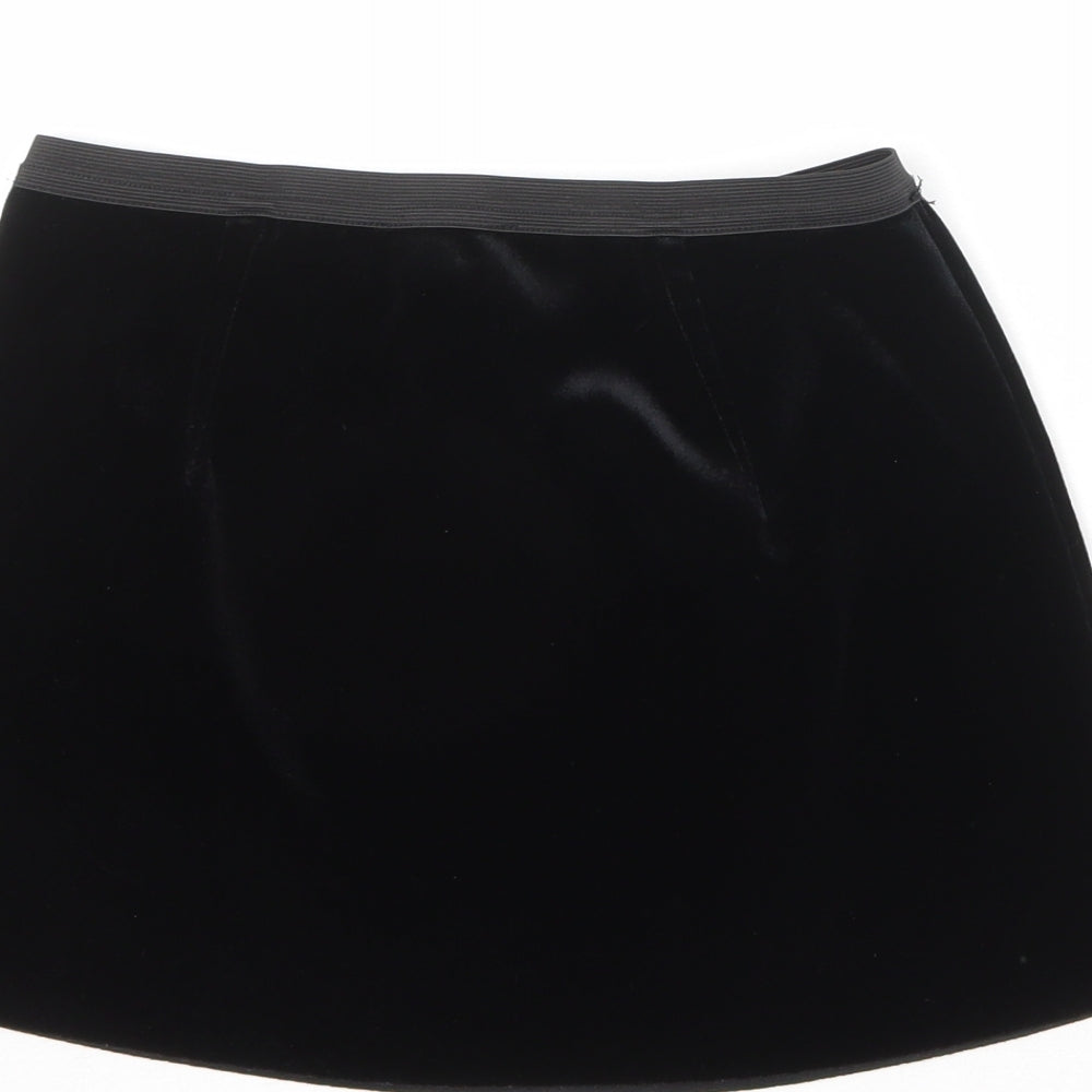 Topshop Womens Black Polyester Mini Skirt Size 8