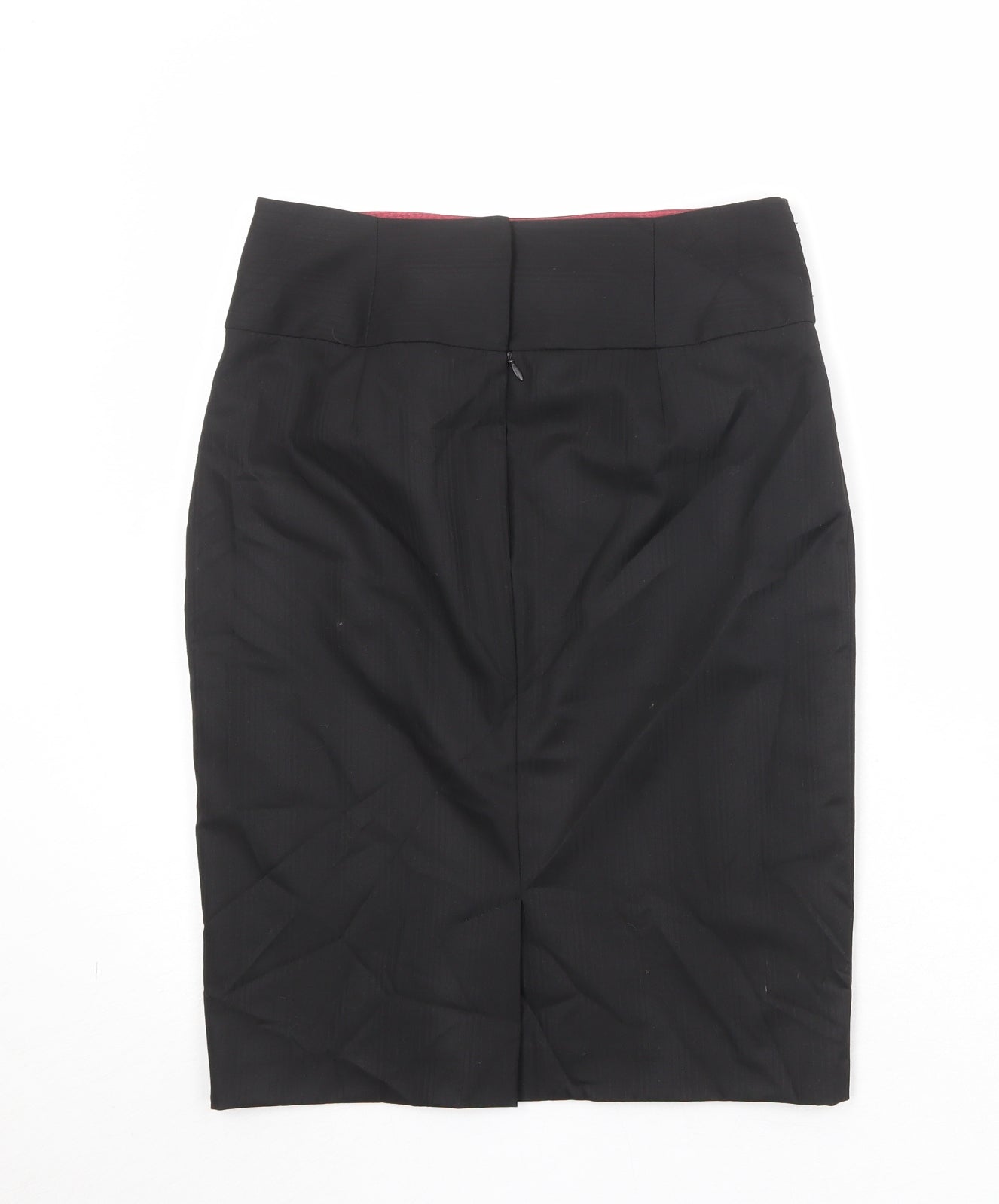 NEXT Womens Black Polyester Straight & Pencil Skirt Size 8 Zip