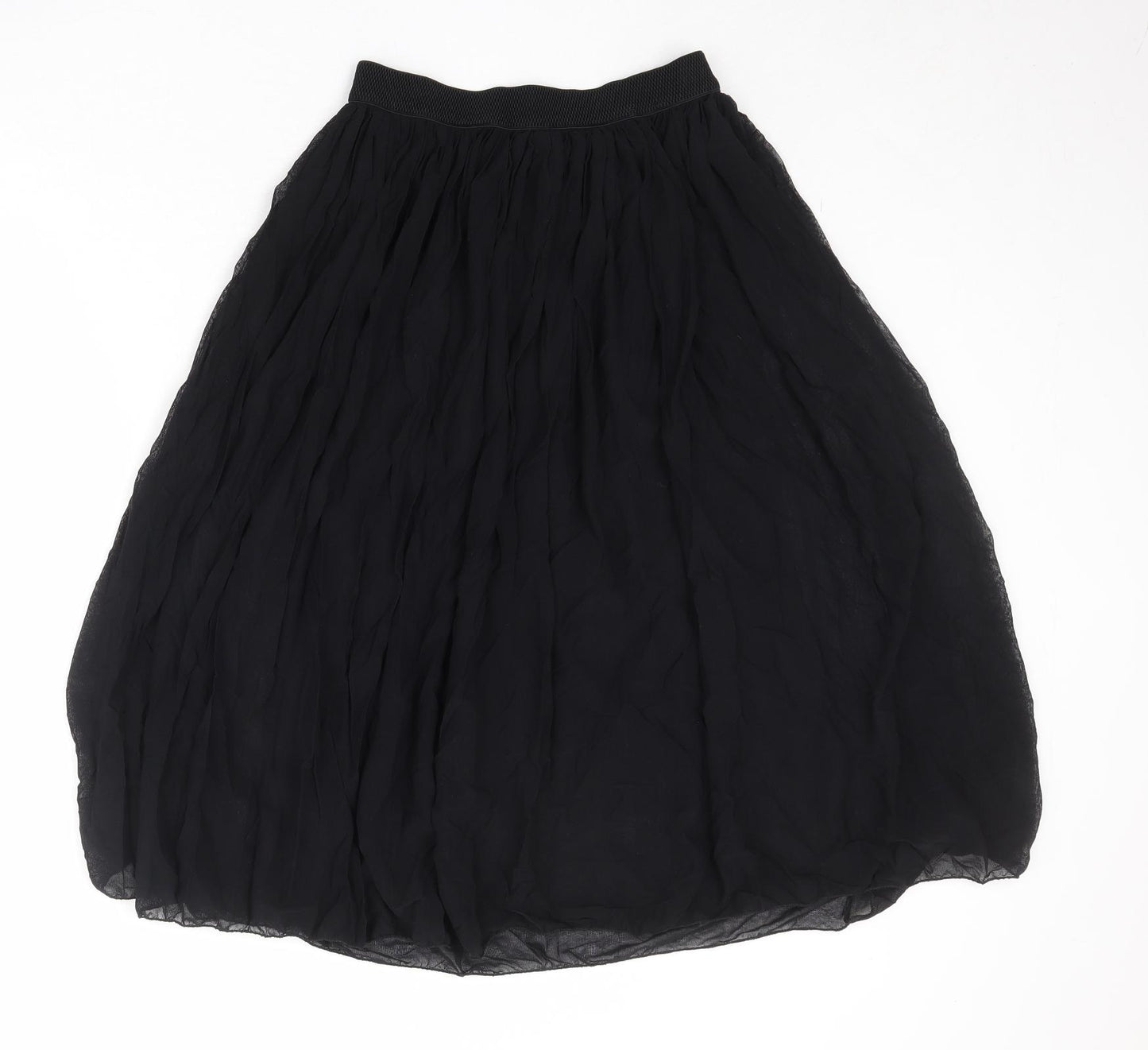 Boohoo Womens Black Polyester Peasant Skirt Size 12