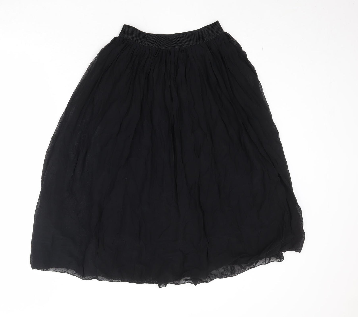 Boohoo Womens Black Polyester Peasant Skirt Size 12