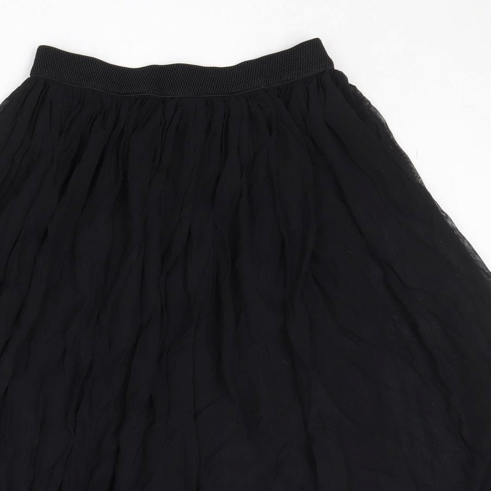 Boohoo Womens Black Polyester Peasant Skirt Size 12