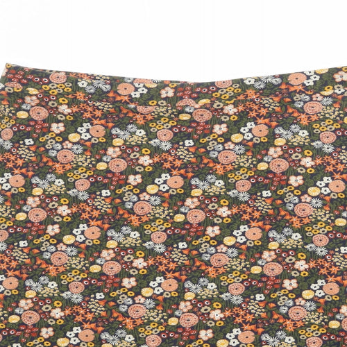 Seasalt Womens Multicoloured Geometric Cotton Swing Skirt Size 16