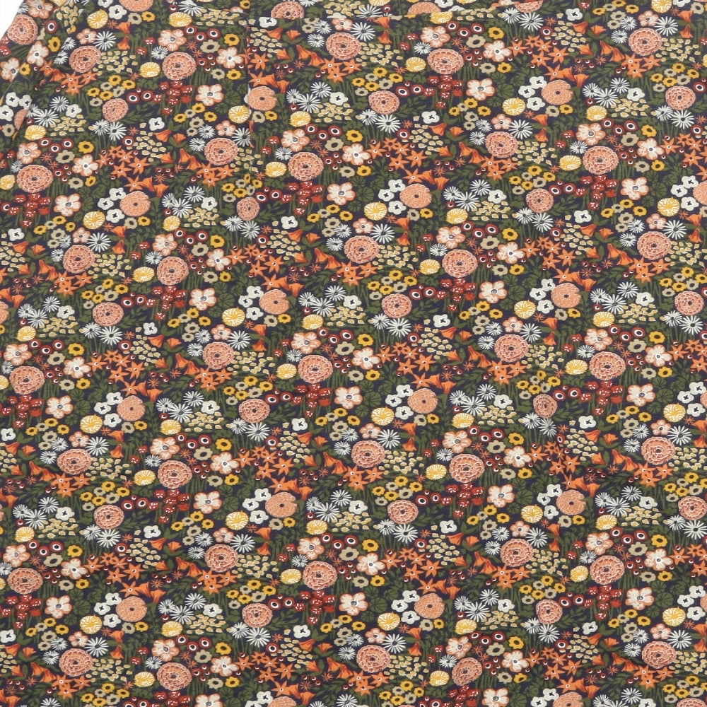 Seasalt Womens Multicoloured Geometric Cotton Swing Skirt Size 16