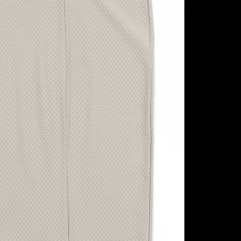 River Island Womens Beige Polyester Straight & Pencil Skirt Size 8