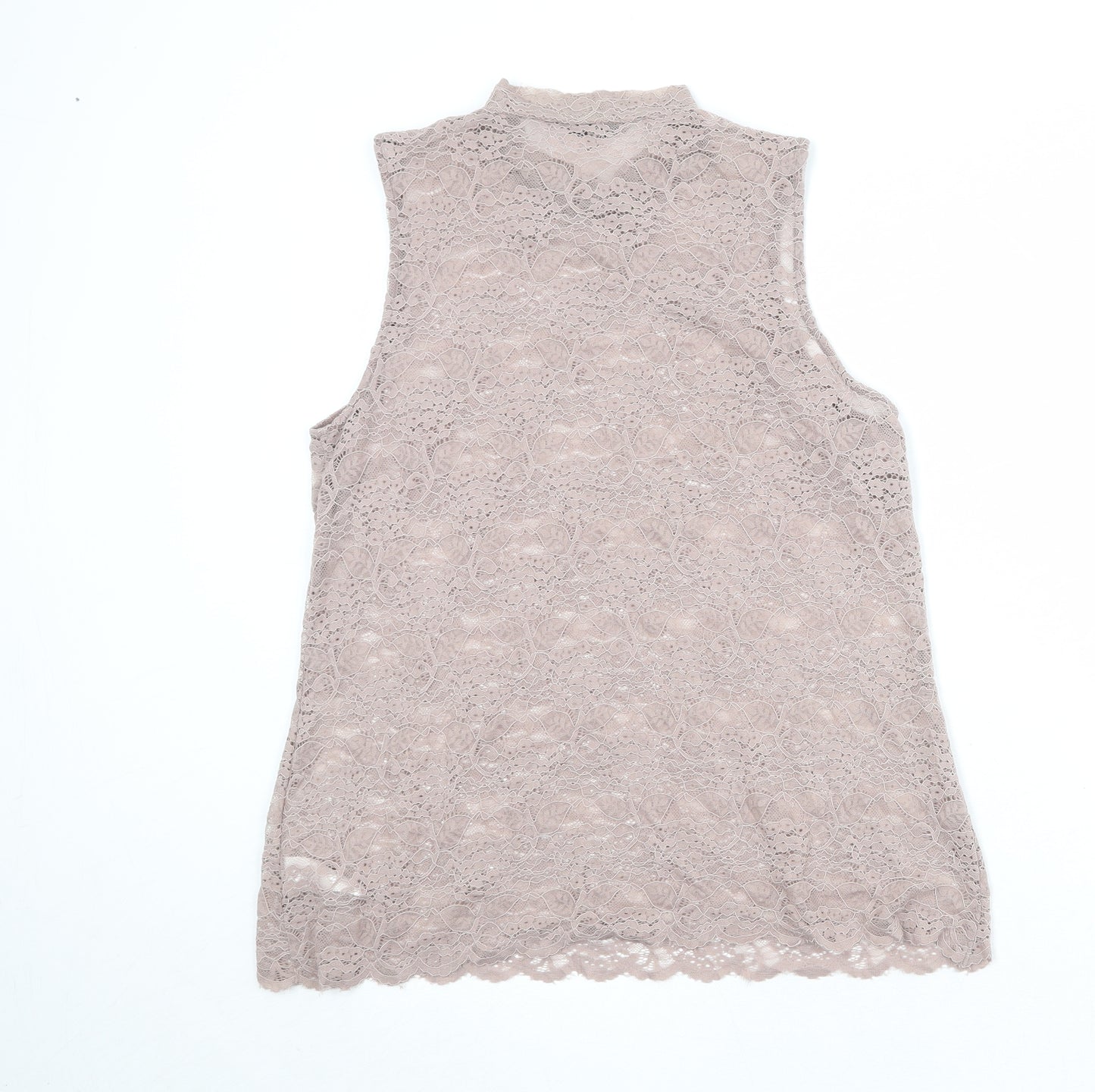 NEXT Womens Pink Nylon Basic Tank Size 18 Mock Neck
