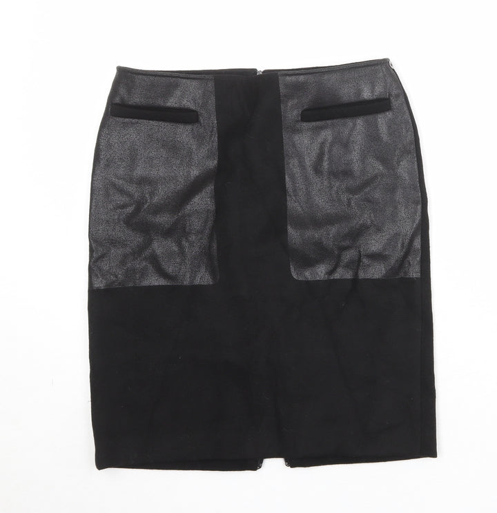 Penny Black Womens Black Polyester Straight & Pencil Skirt Size 10 Zip