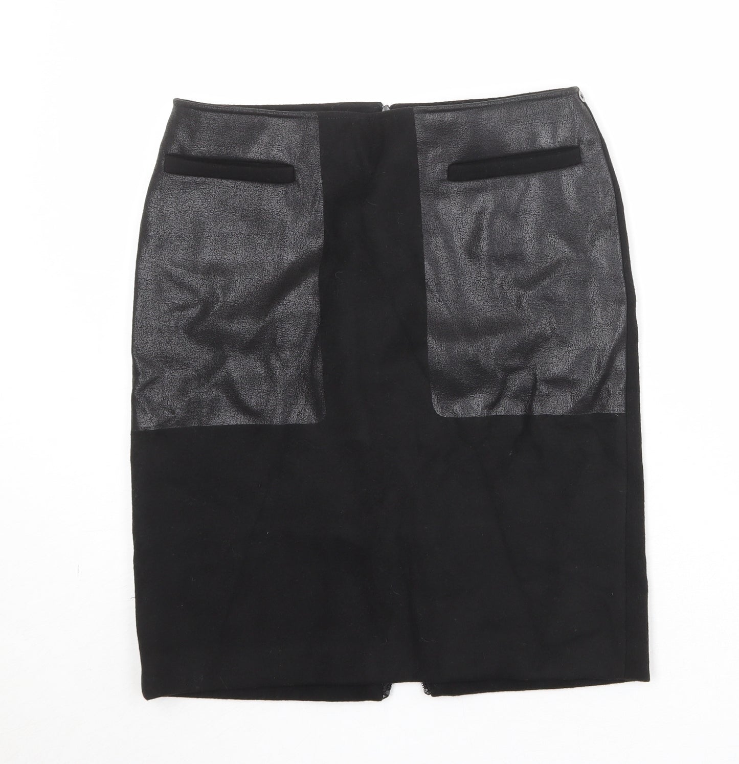 Penny Black Womens Black Polyester Straight & Pencil Skirt Size 10 Zip