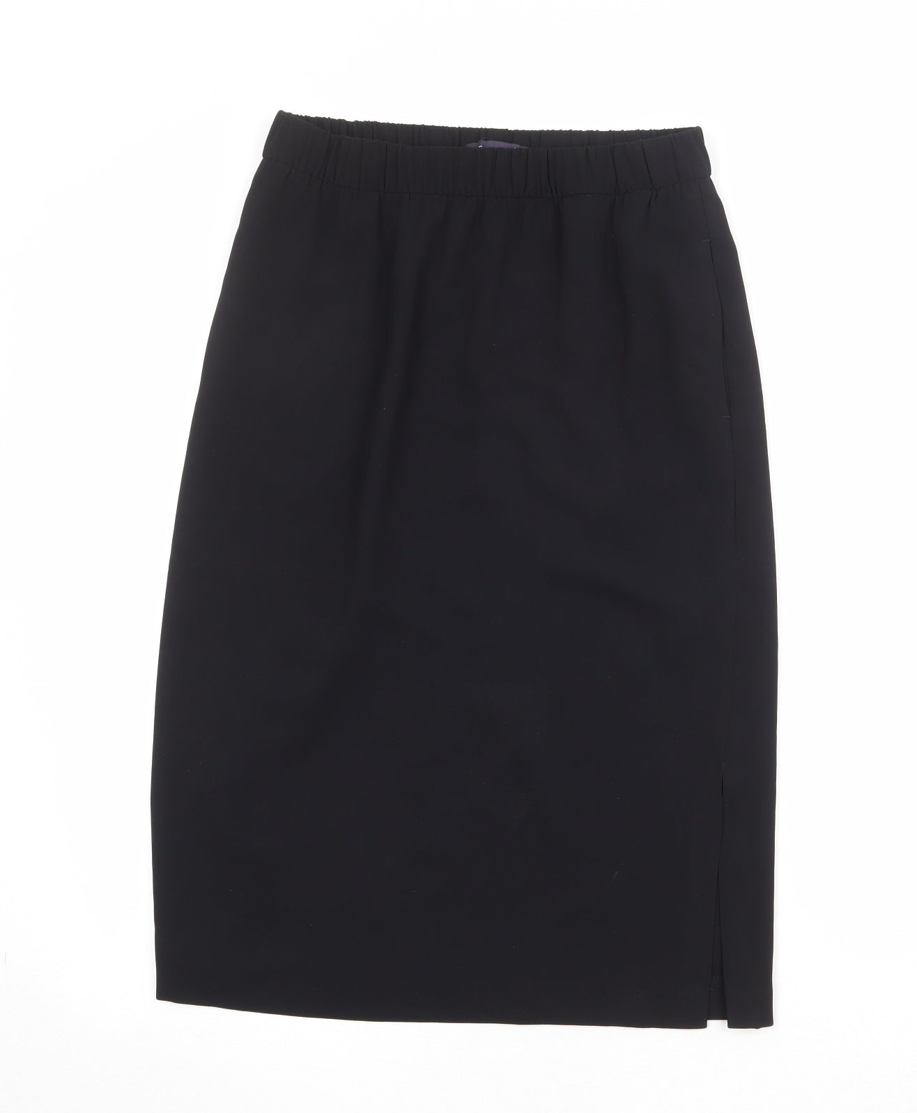 Marks and Spencer Womens Black Polyester A-Line Skirt Size 10