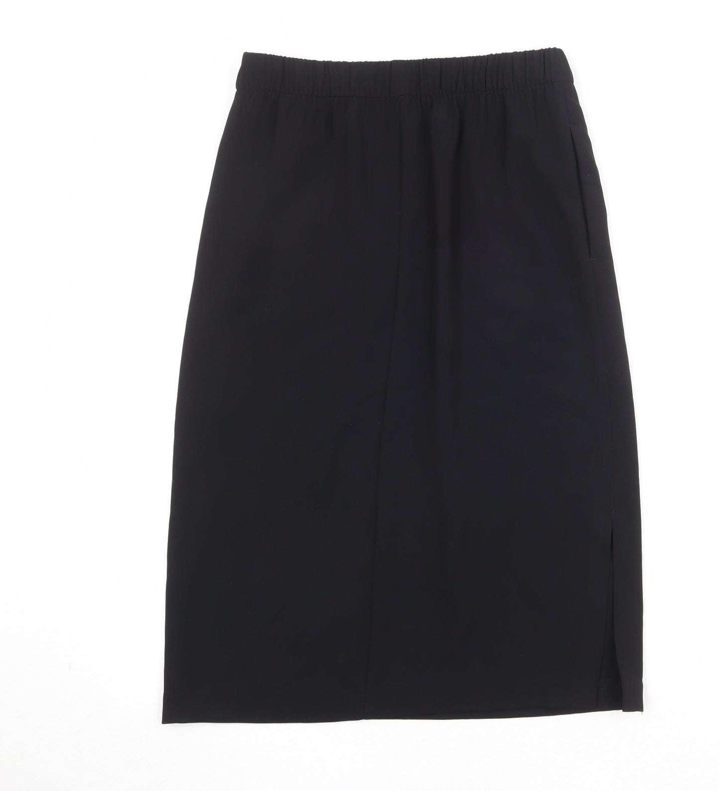 Marks and Spencer Womens Black Polyester A-Line Skirt Size 10