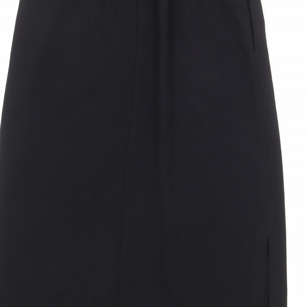 Marks and Spencer Womens Black Polyester A-Line Skirt Size 10
