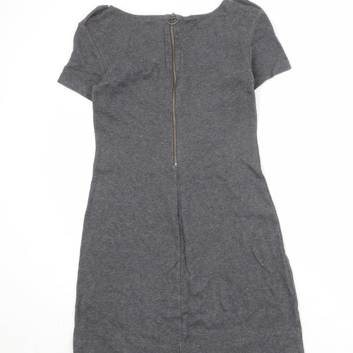 Gap Womens Grey 100% Cotton Shift Size XS Round Neck Zip