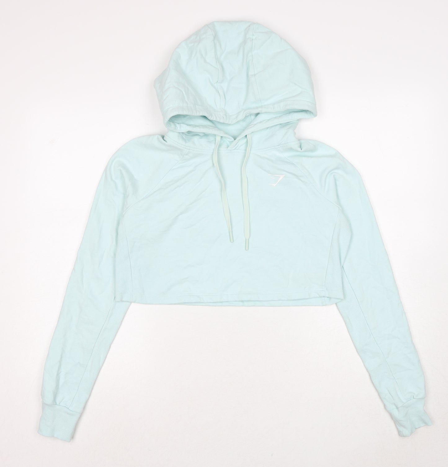 Gymshark Womens Blue Cotton Pullover Hoodie Size XS Pullover