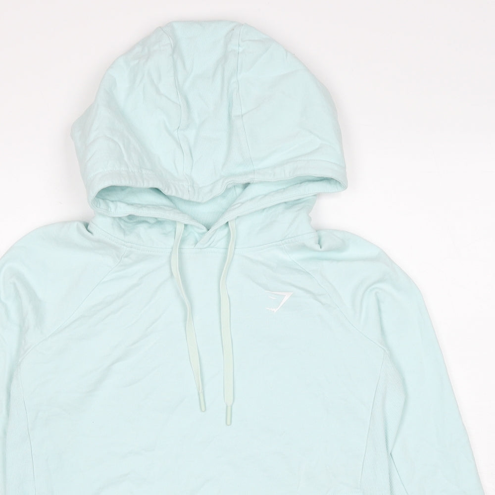 Gymshark Womens Blue Cotton Pullover Hoodie Size XS Pullover