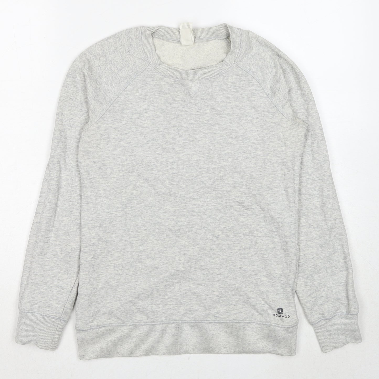 DECATHLON Womens Grey Cotton Pullover Sweatshirt Size XS Pullover