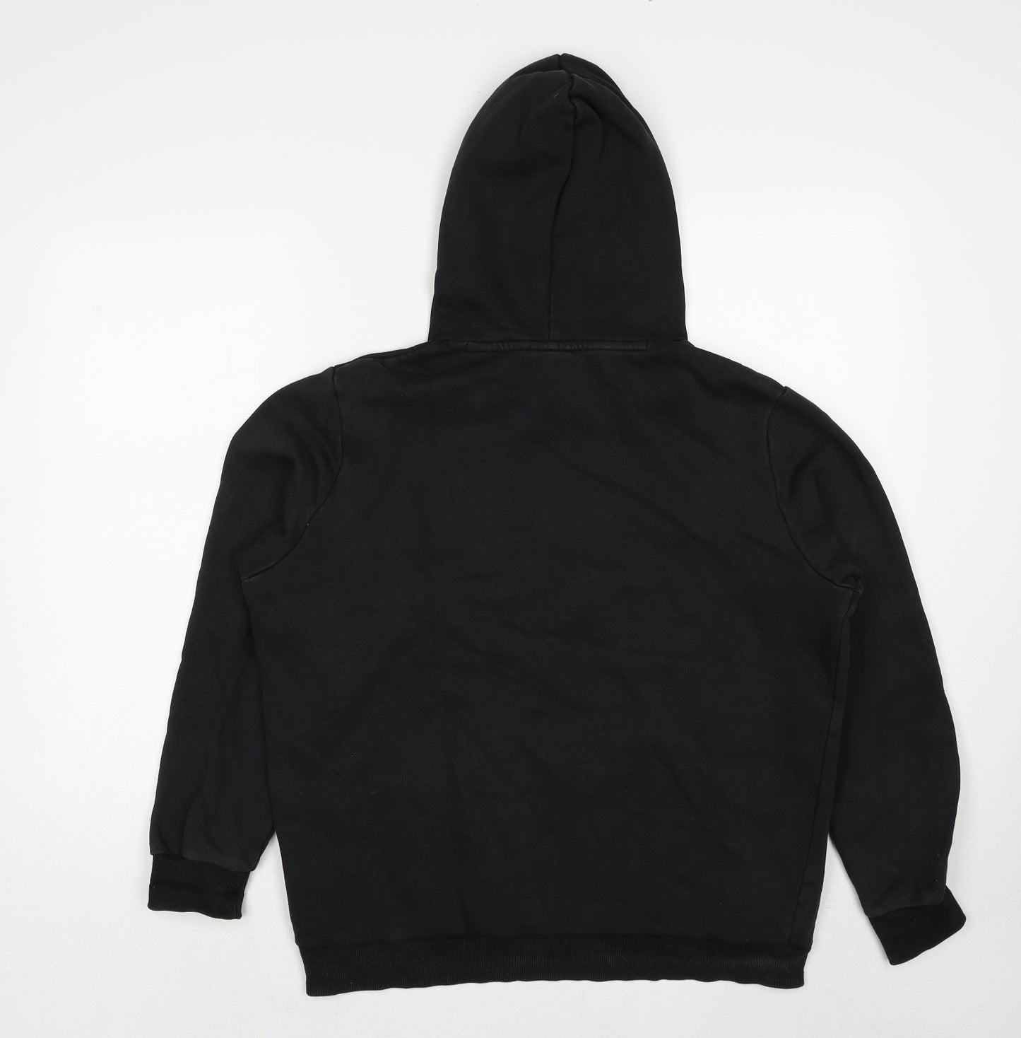 PUMA Mens Black Cotton Pullover Hoodie Size M