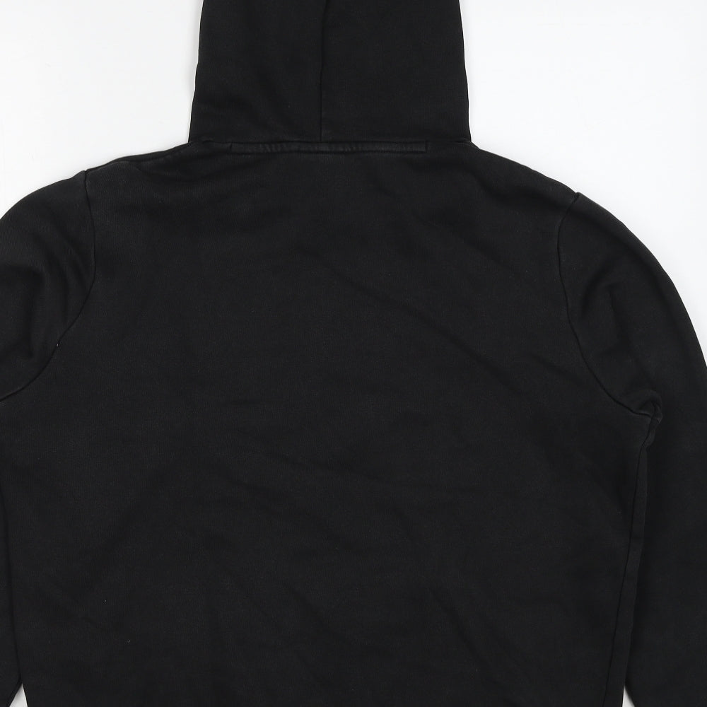 PUMA Mens Black Cotton Pullover Hoodie Size M