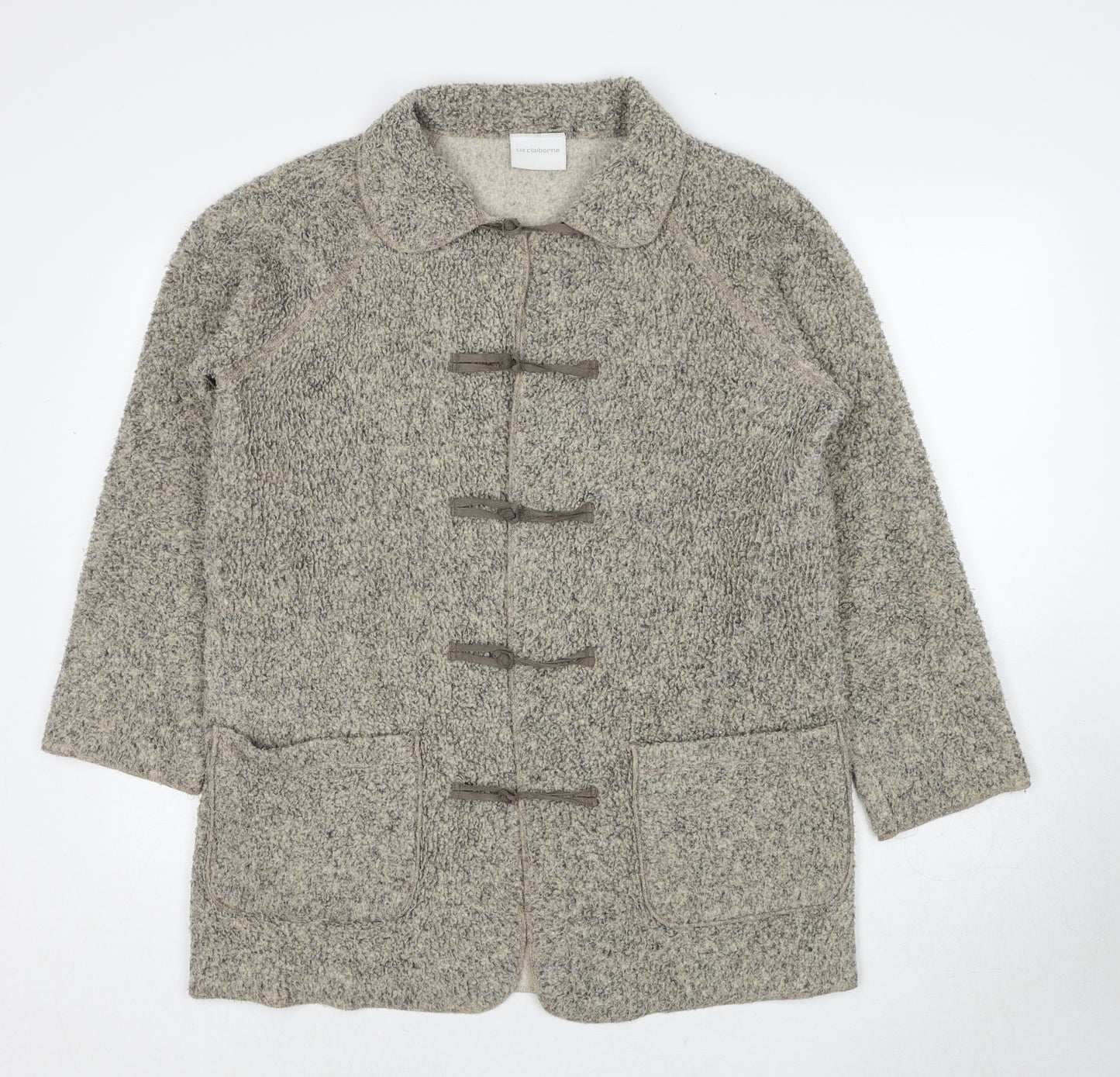 Liz Claiborne Womens Beige Jacket Size M Toggle