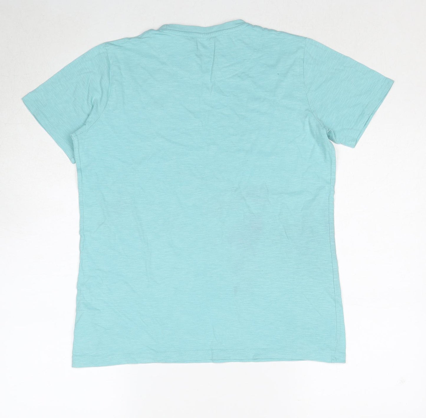 Lyle & Scott Boys Blue Cotton Pullover T-Shirt Size 14-15 Years Crew Neck Pullover