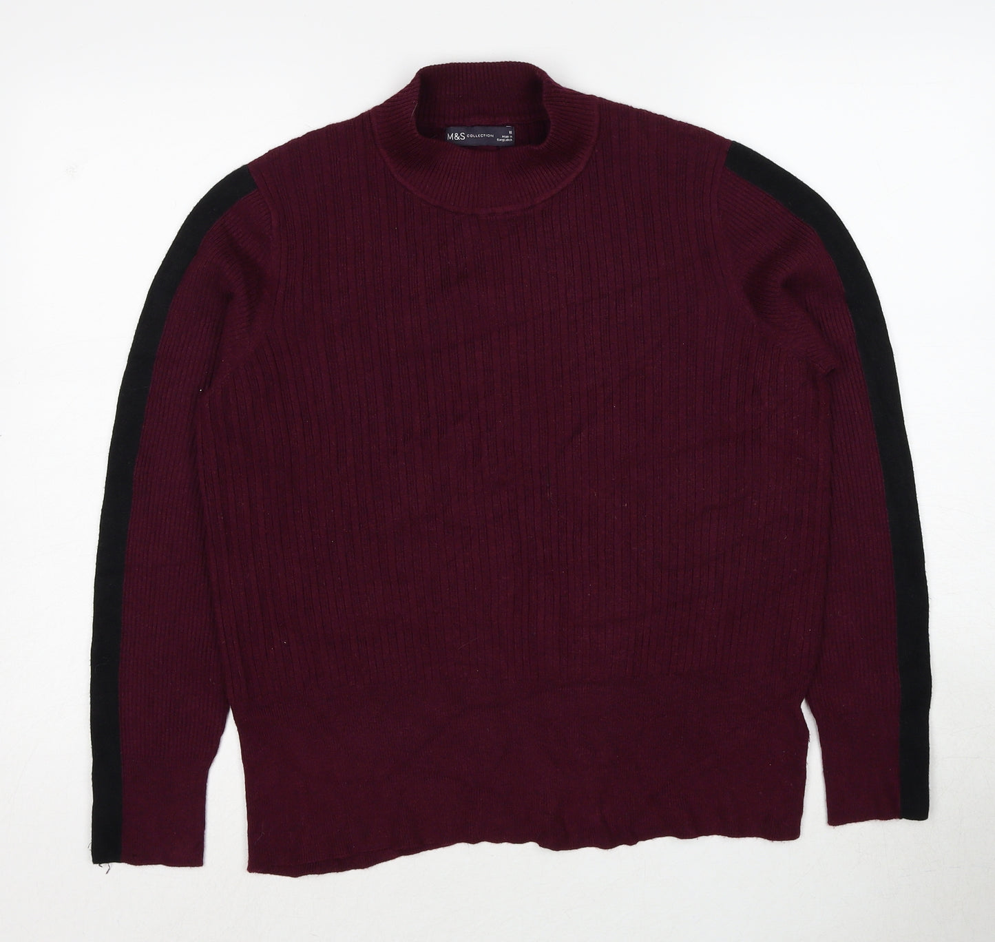 Marks and Spencer Womens Purple Round Neck Viscose Pullover Jumper Size 18