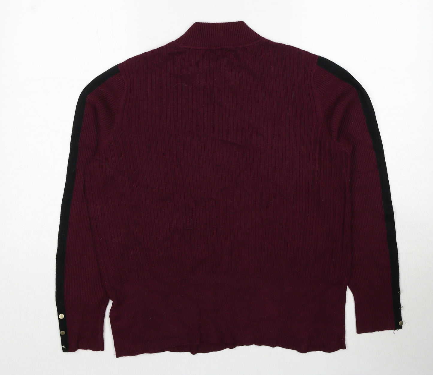 Marks and Spencer Womens Purple Round Neck Viscose Pullover Jumper Size 18