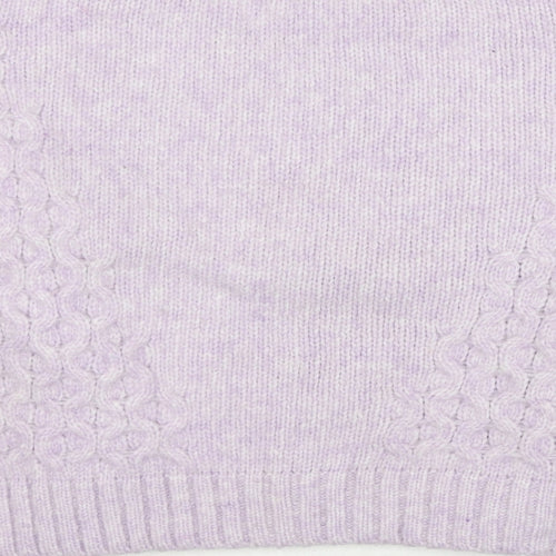 Brave Soul Womens Purple Round Neck Polyester Pullover Jumper Size S