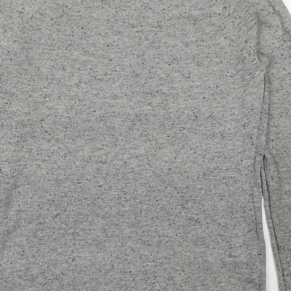 NEXT Womens Grey Round Neck Acrylic Pullover Jumper Size 10