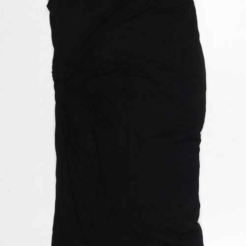 Max Studio Womens Black Viscose Sheath Size XS One Shoulder Pullover