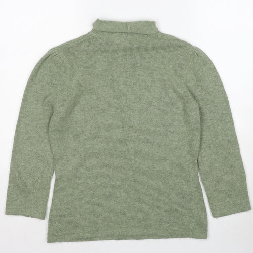 Coercion London Womens Green Crew Neck Nylon Pullover Jumper Size M