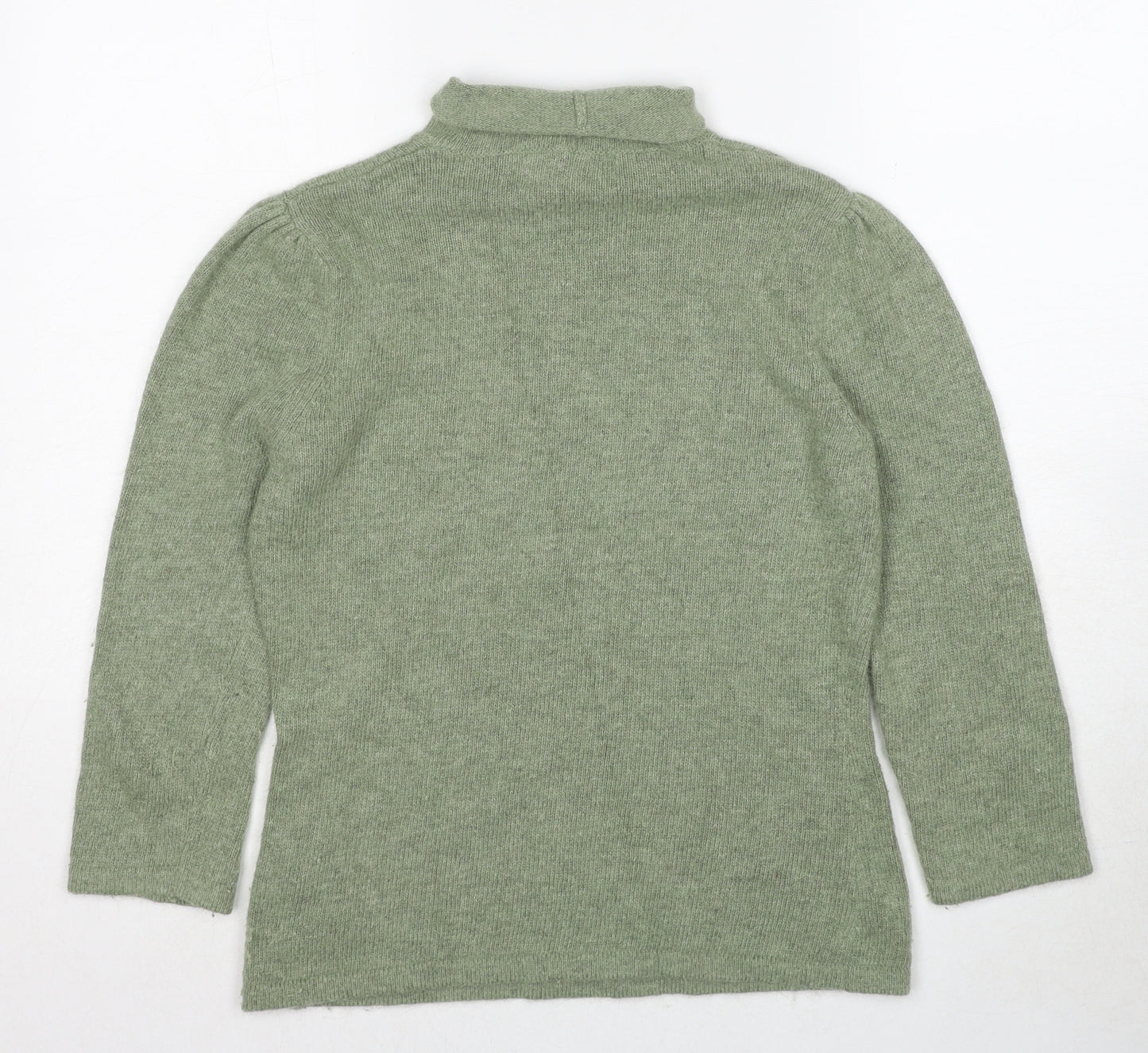 Coercion London Womens Green Crew Neck Nylon Pullover Jumper Size M