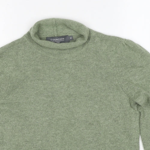 Coercion London Womens Green Crew Neck Nylon Pullover Jumper Size M