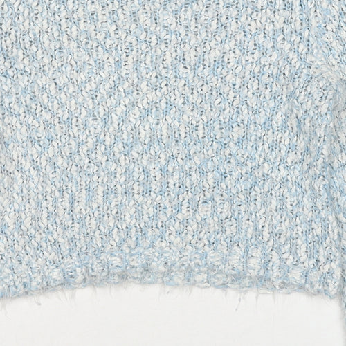 New Look Girls Blue Boat Neck Polyester Pullover Jumper Size 12-13 Years Pullover