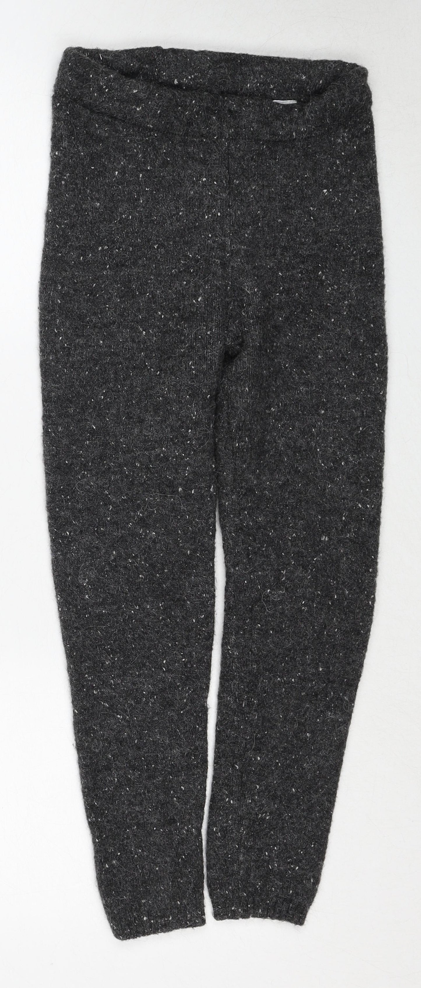 Zara Womens Grey Acrylic Capri Leggings Size S