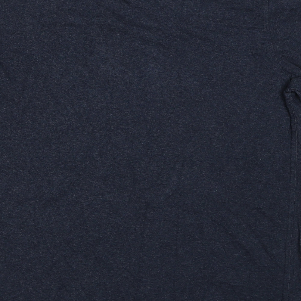 DECATHLON Mens Blue Cotton T-Shirt Size XL Round Neck