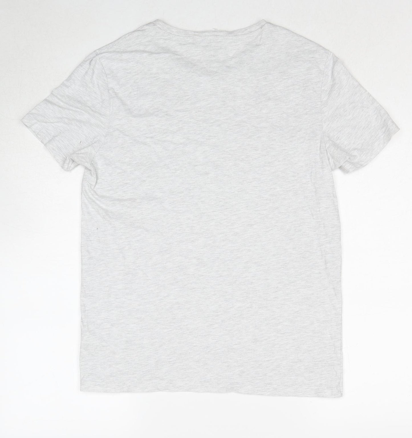 Burton Mens Grey Cotton T-Shirt Size M Round Neck
