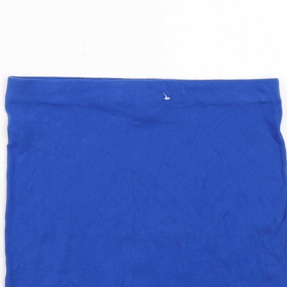NEXT Womens Blue Cotton Bandage Skirt Size 10