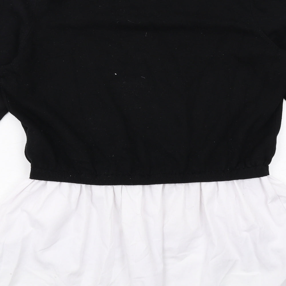 New Look Womens Black Round Neck Viscose Pullover Jumper Size M