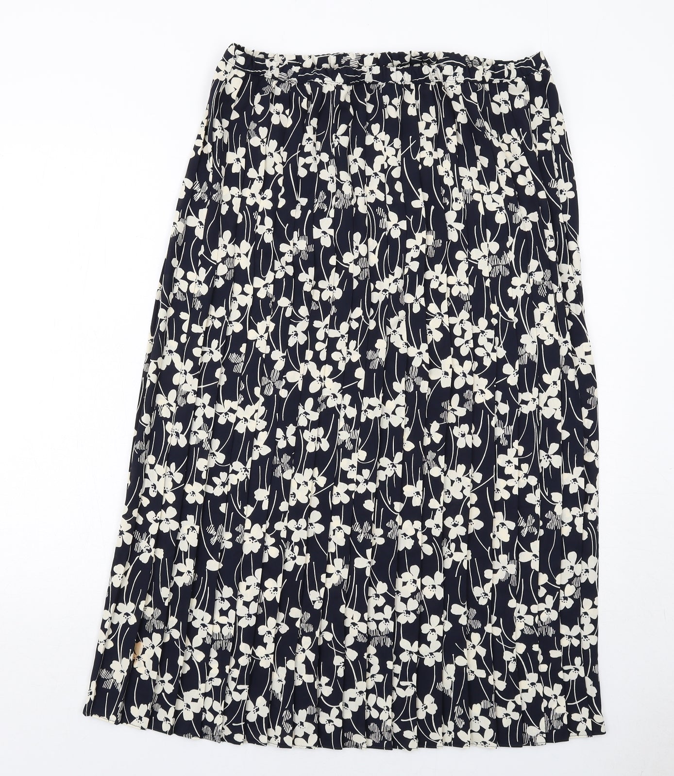 Marks and Spencer Womens Blue Floral Polyester Peasant Skirt Size 16