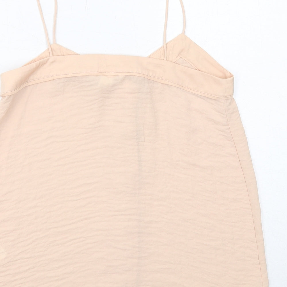 H&M Womens Pink Polyester Camisole Tank Size 6 V-Neck