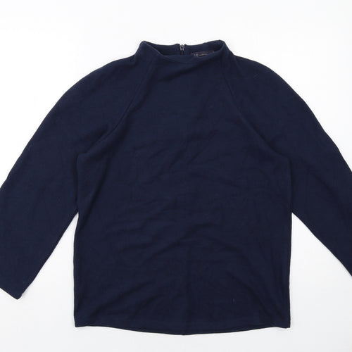 Marks and Spencer Womens Blue Polyester Pullover Sweatshirt Size 12 Zip