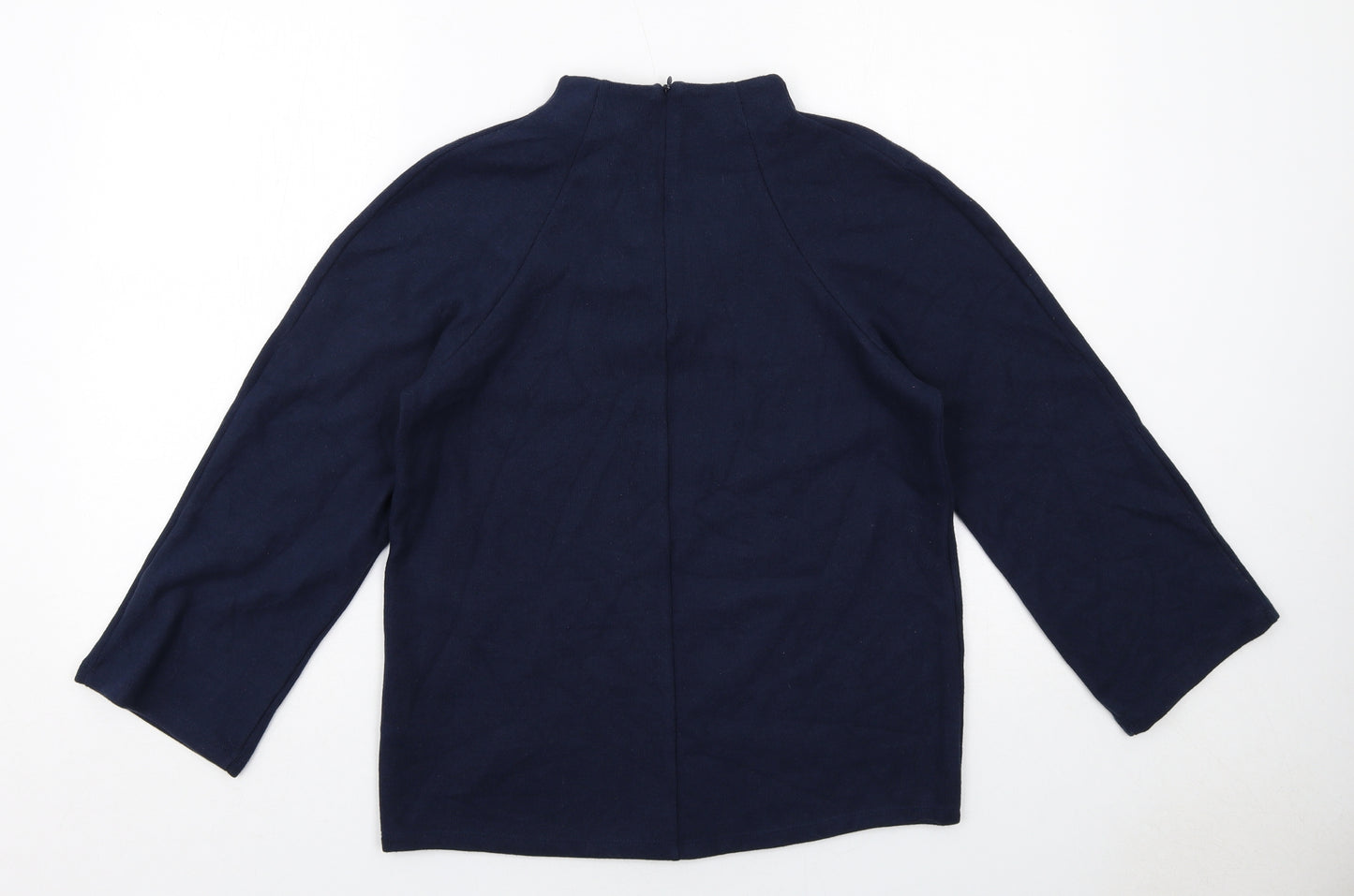 Marks and Spencer Womens Blue Polyester Pullover Sweatshirt Size 12 Zip
