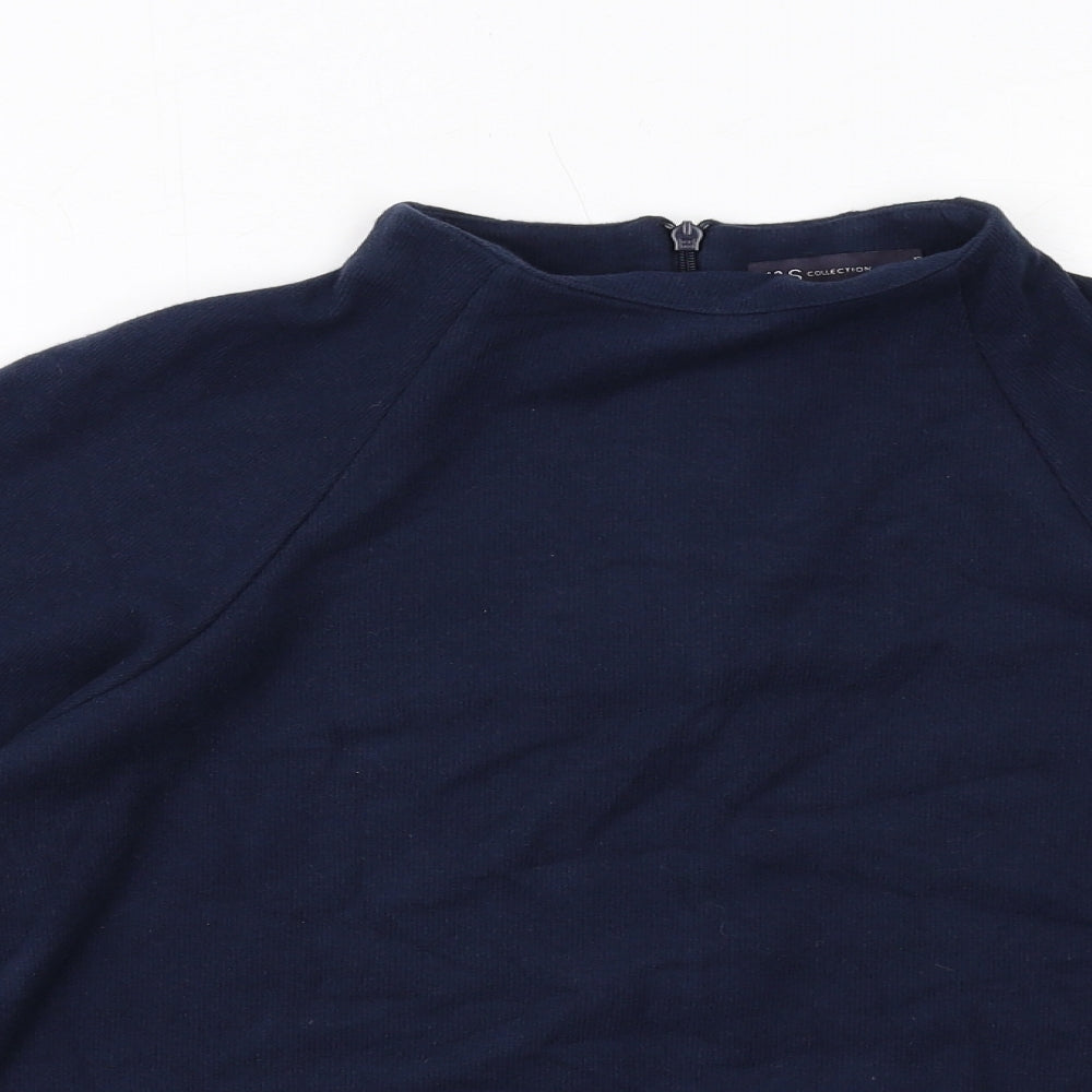 Marks and Spencer Womens Blue Polyester Pullover Sweatshirt Size 12 Zip