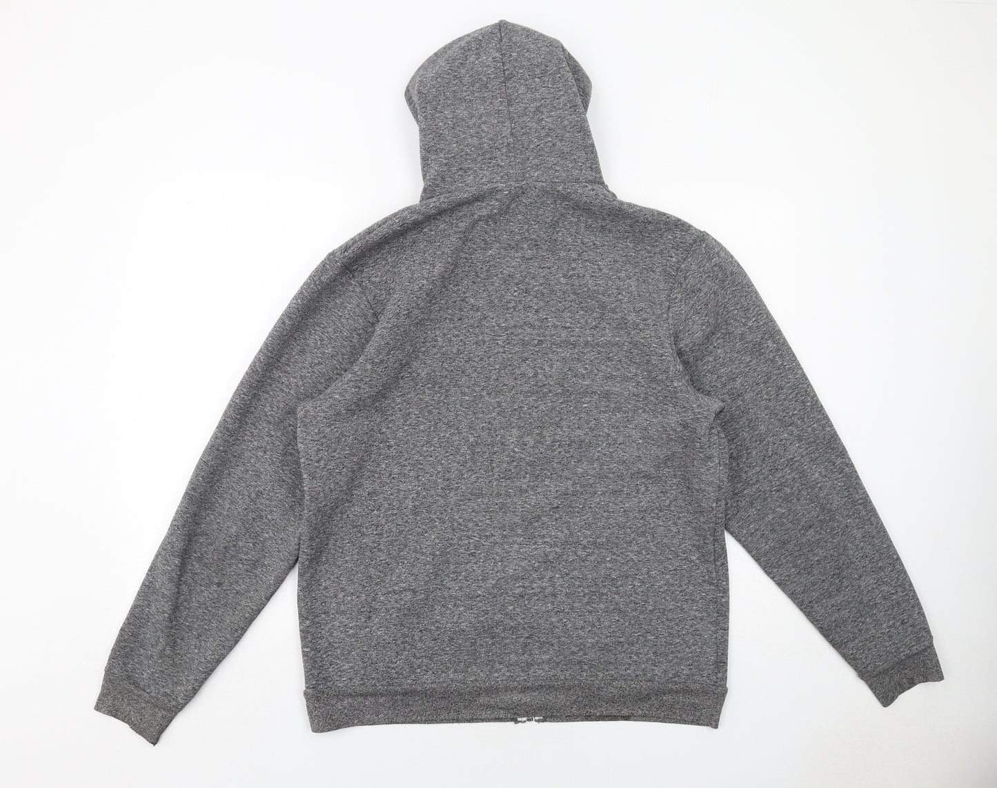 American Apparel Mens Grey Polyester Full Zip Hoodie Size L