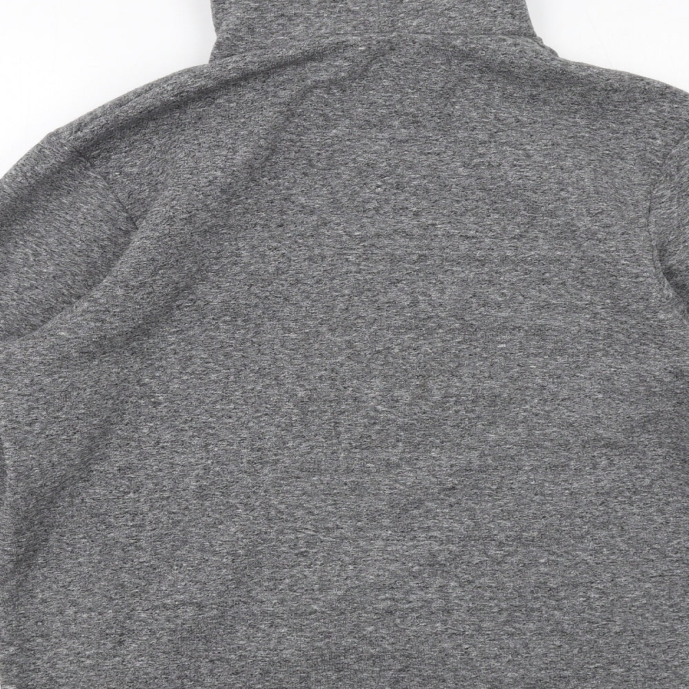 American Apparel Mens Grey Polyester Full Zip Hoodie Size L
