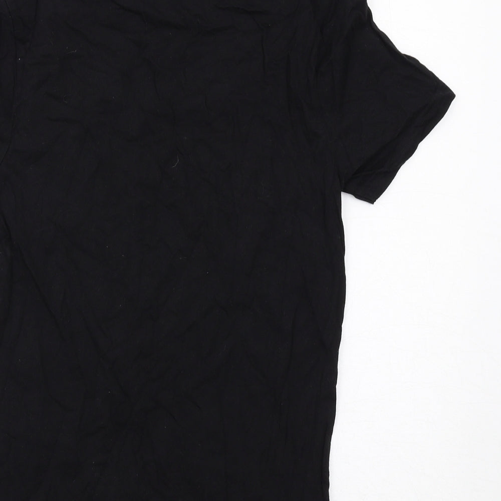 Marvel Womens Black Cotton Basic T-Shirt Size XS Round Neck - Marvel