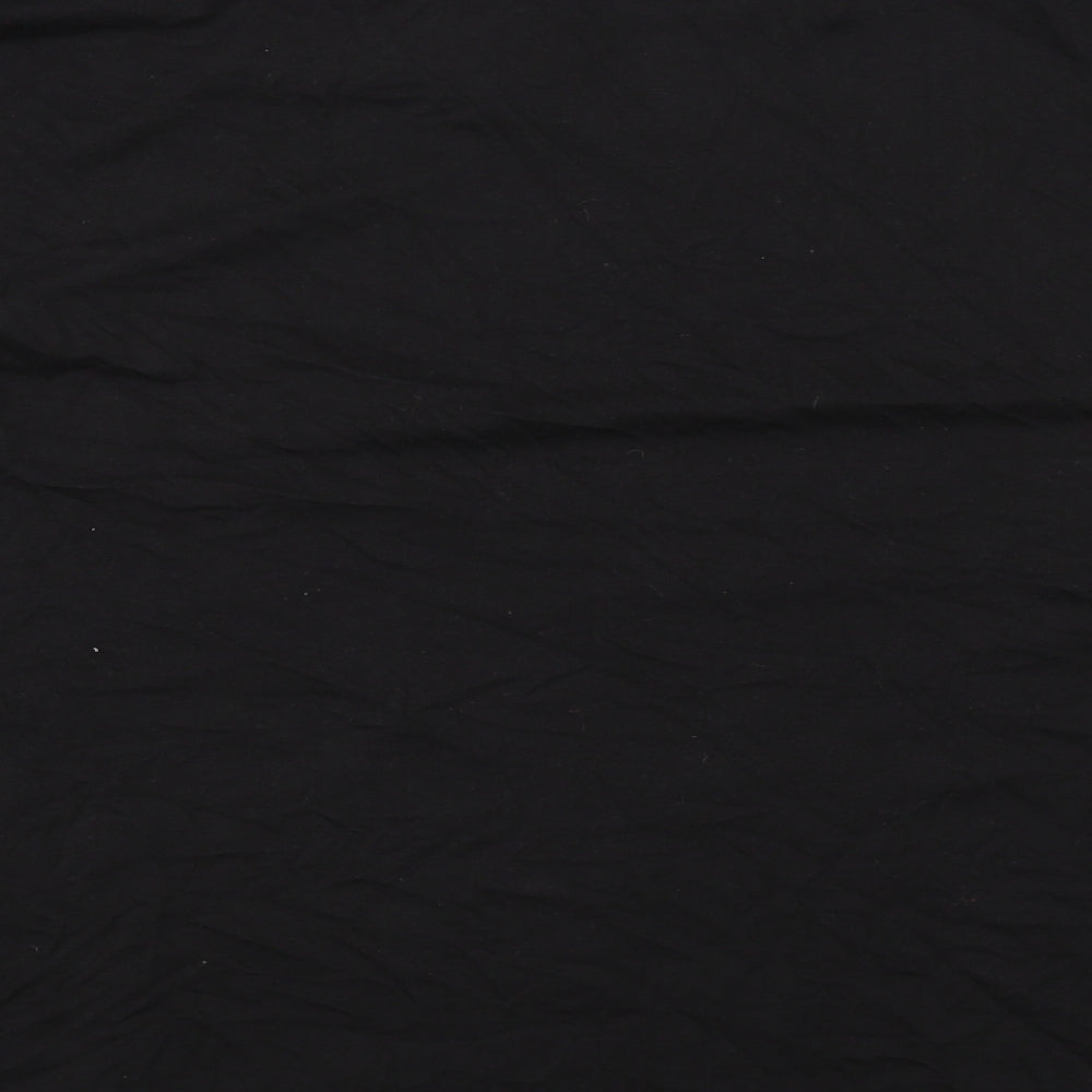 Capsule Womens Black Cotton Basic T-Shirt Size 20 Boat Neck