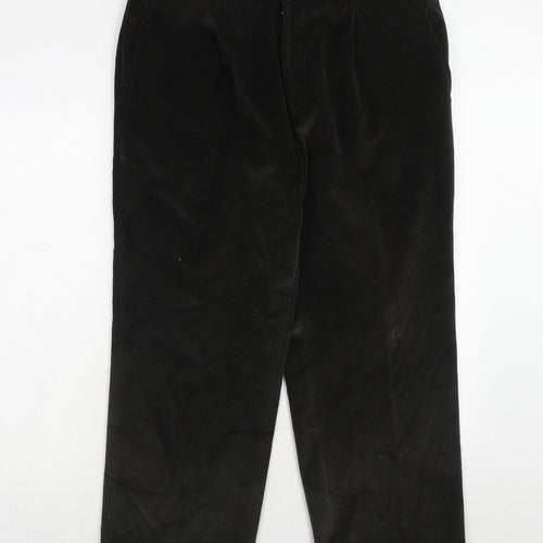 Wolsey Mens Green Cotton Trousers Size 36 in L29 in Regular Zip