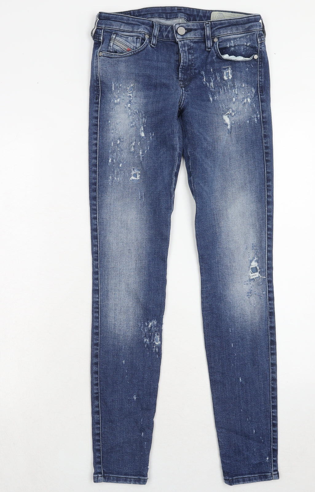 Diesel Womens Blue Cotton Skinny Jeans Size 28 in Regular Zip