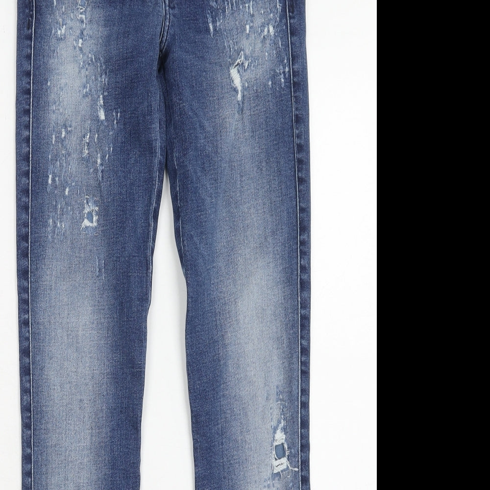 Diesel Womens Blue Cotton Skinny Jeans Size 28 in Regular Zip